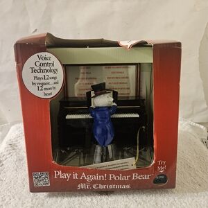 Mr. Christmas Play it Again! Polar Bear Voice and Motion Activated  new conditio